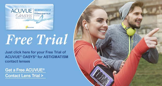 Free Trial of ACUVUE OASYS for Astigmatisme lenses